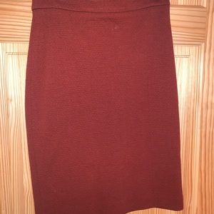 Red pencil skirt